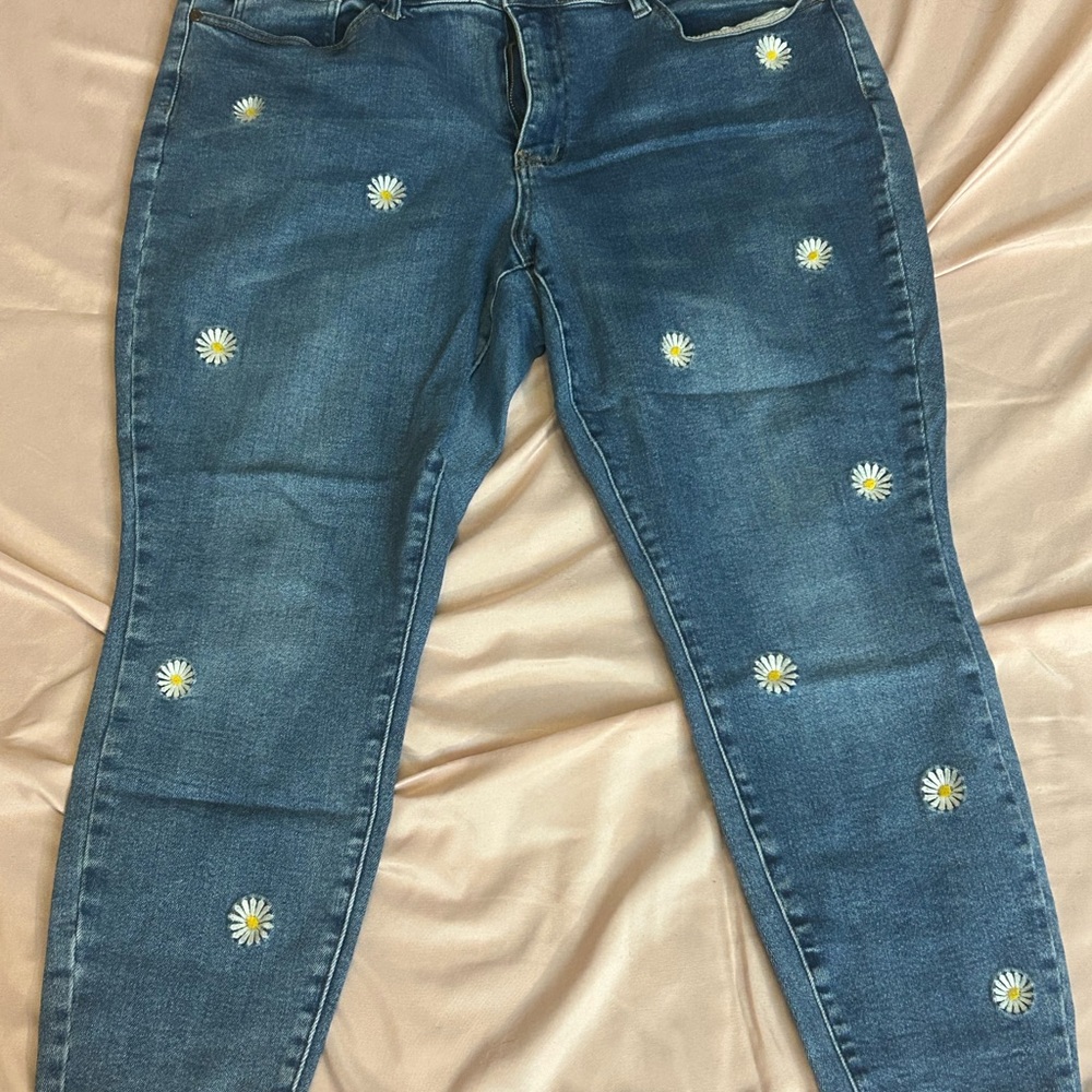 Judy Blue Skinny Jeans Blue Polka Dot